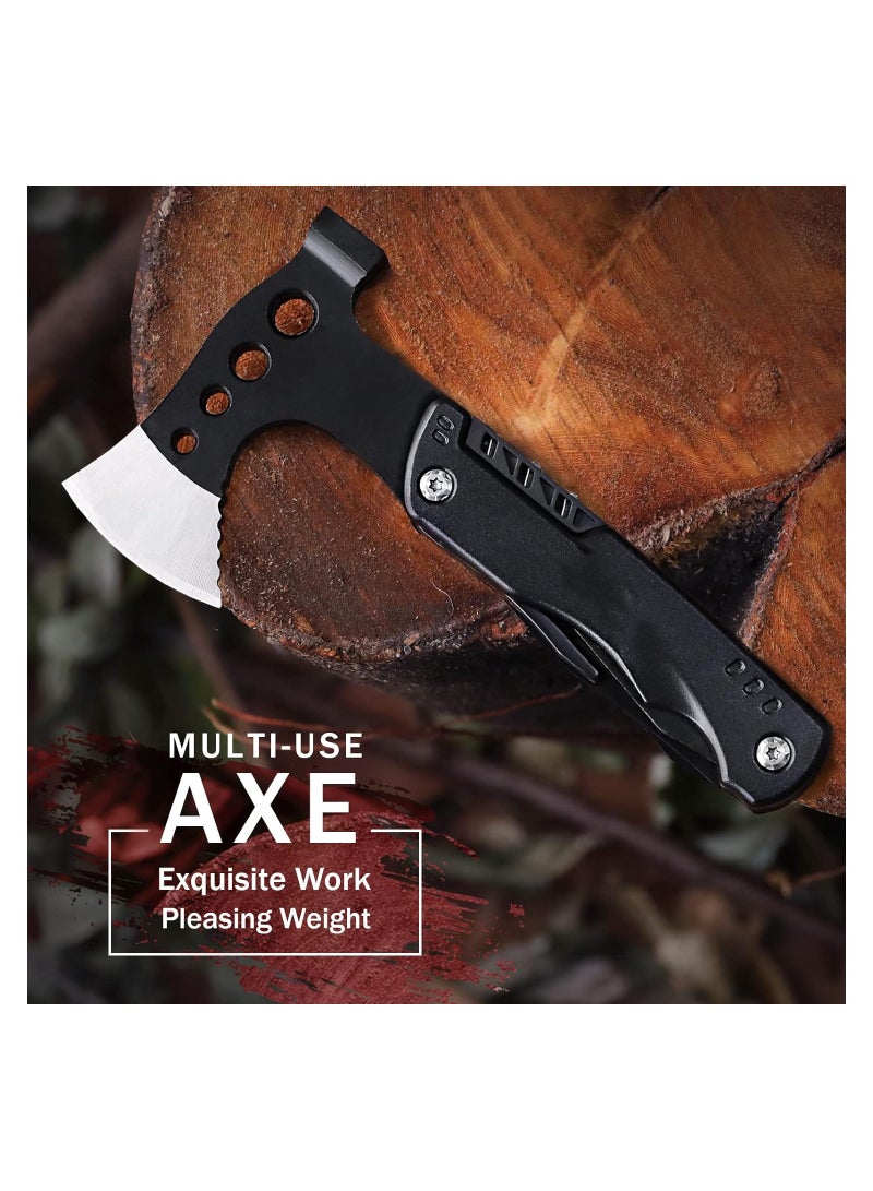 Multitool Axe Hammer Camping Accessories, Father's Day, Unique Gifts for Dad Men Husband from Daughter Son, Survival Gear and Equipment, Unique Hunting Fishing Gift Ideas for Grandpa Him