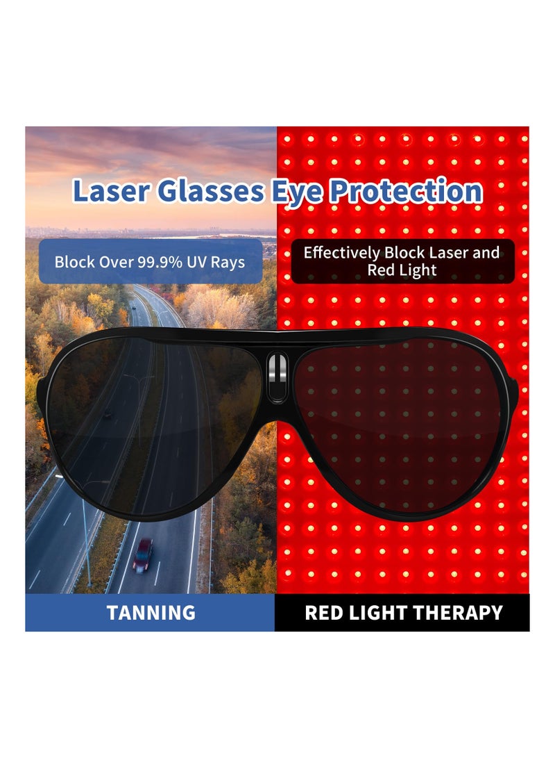 Laser Glasses Eye Protection, Laser Safety Glasses IPL 200-2000nm, Red Light Therapy Glasses, Ipl Glasses For Laser Cosmetology Operator Eye Protection And Laser Hair Removal Treatment (2 Pcs)