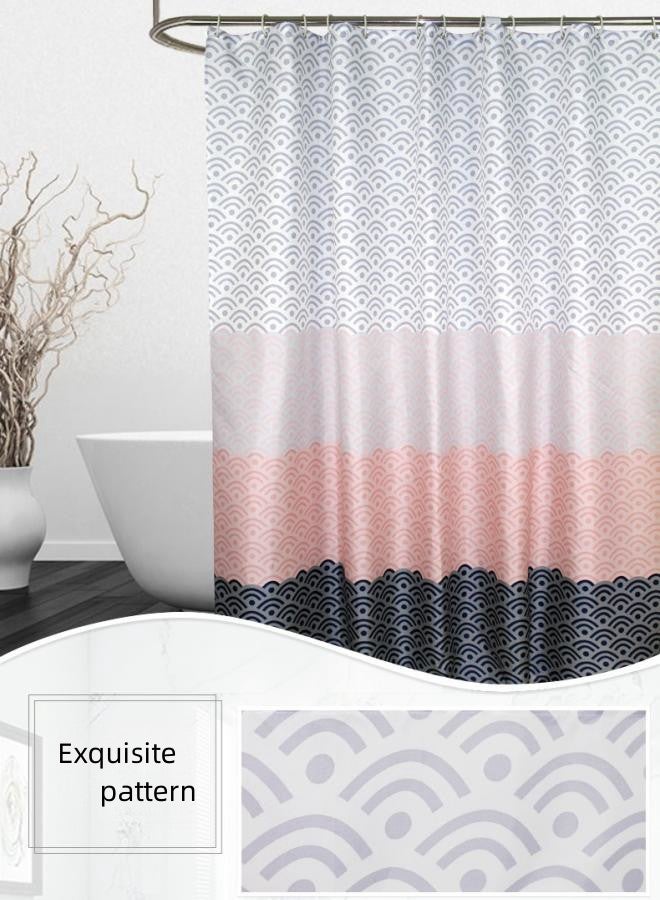 Boho polyester shower curtain, modern farmhouse waterproof shower curtain suitable for bathroom decoration , Waterproof & Mildew Resistant Modern Simple Fashion Curtains for Bathroom (180 x 200 cm) ﻿
