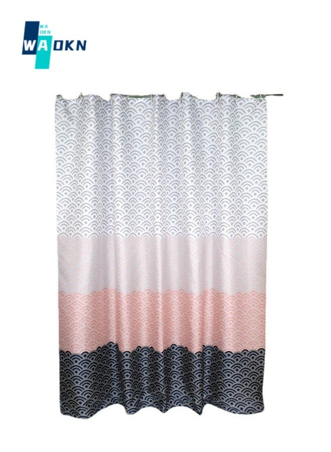 Boho polyester shower curtain, modern farmhouse waterproof shower curtain suitable for bathroom decoration , Waterproof & Mildew Resistant Modern Simple Fashion Curtains for Bathroom (180 x 200 cm) ﻿