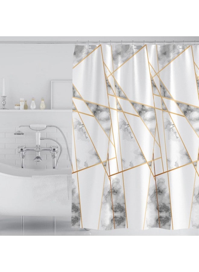 Marbled Shower Curtain Liner 180 x 180 cm, Waterproof Abstract Modern Shower Curtain for Standard Bathtubs, Luxury Shower Curtain for Bathroom Decoration, Washable Fabric Shower Curtain Set