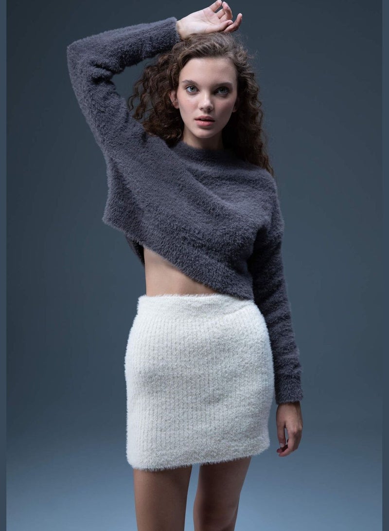 Fluffy Cropped Jumper