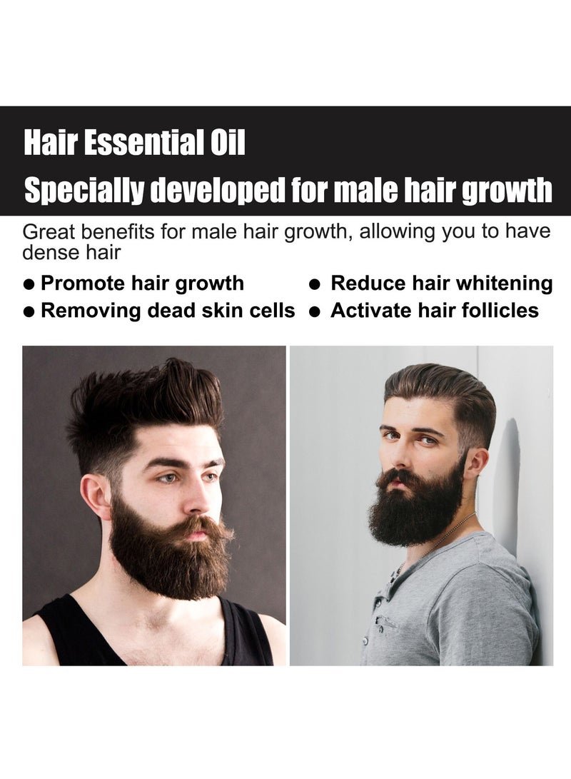 Men's Thick Hair Serum, Hair Growth Serum For Thinning Hair For Men, Anti Hair Loss Regrowth Essence Oil For Moisturizing, Anti-hair Loss, Thick And Solid Hair