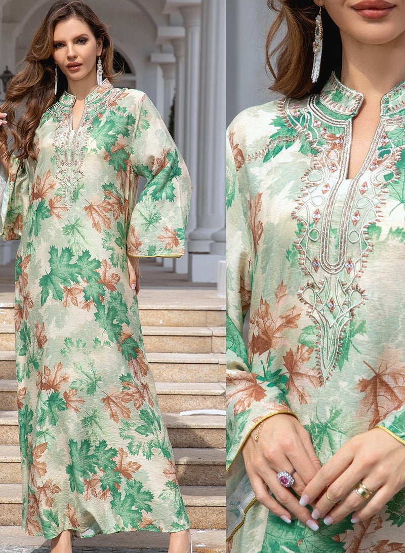 Abaya Evening Gown Abaya Clothing Jalabiya Women's Embroidered Fashion Robe