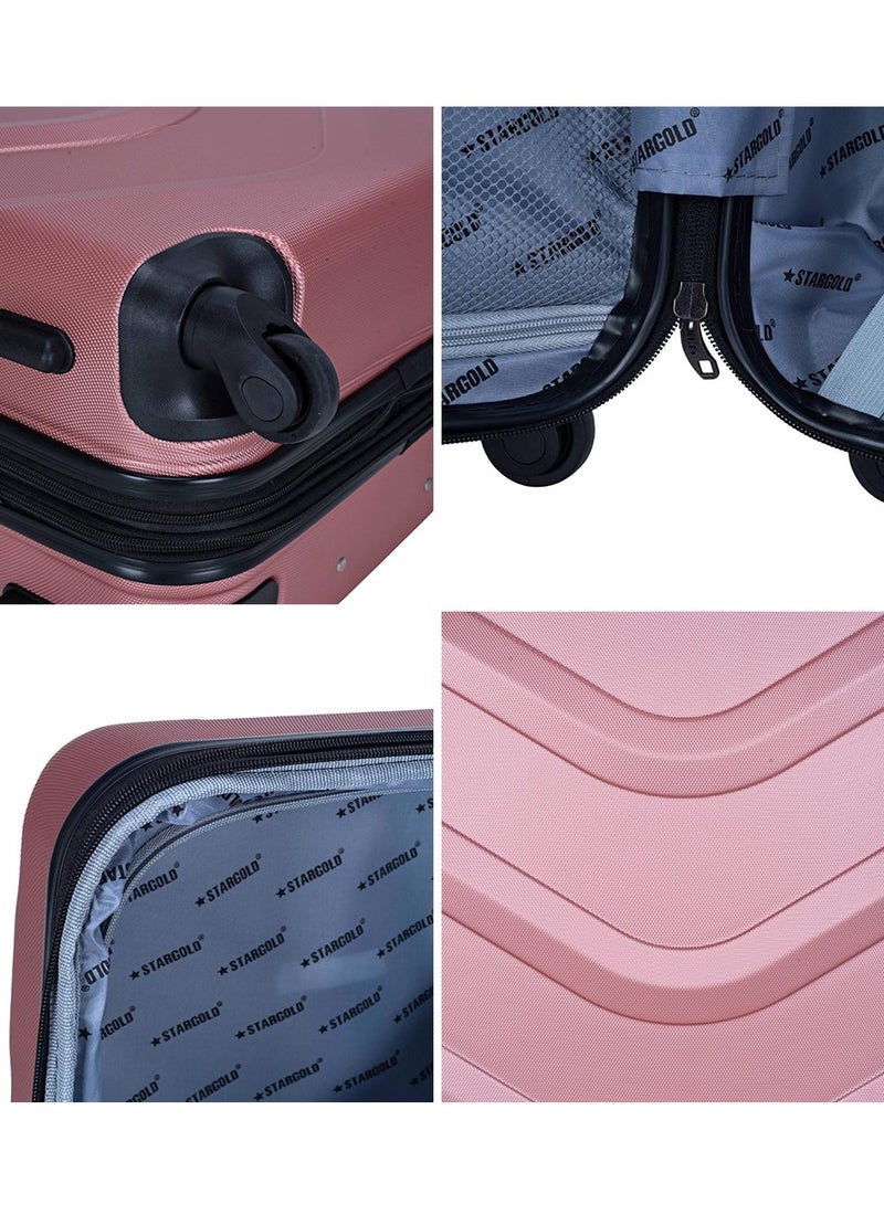 4 Pack Of Hardside Spinner Number Locked Luggage Trolley Bag