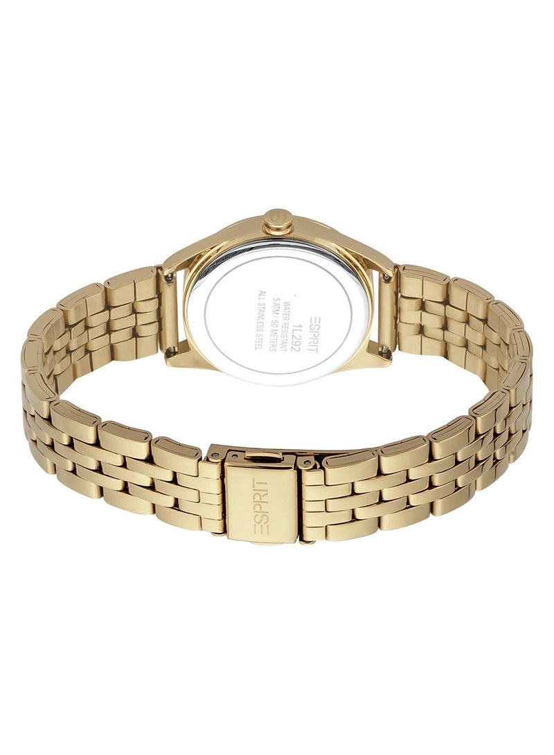 Esprit Stainless Steel Analog Women's Watch With Stainless Steel Gold Band  ES1L292M0065