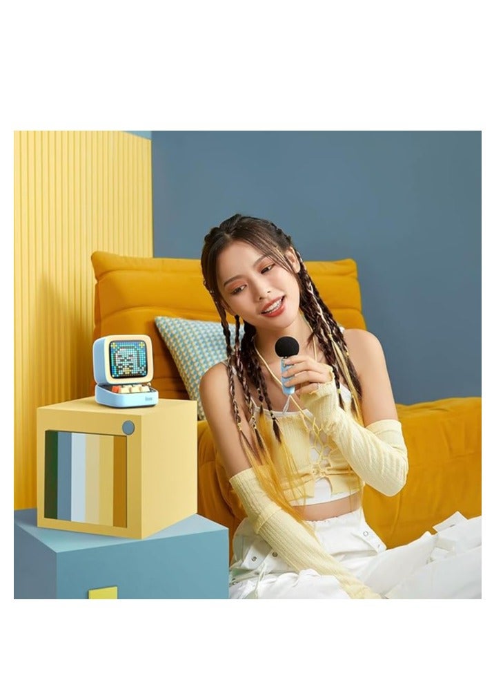 Divoom DitooMic Bluetooth Speaker Microphone Karaoke Function - Blue