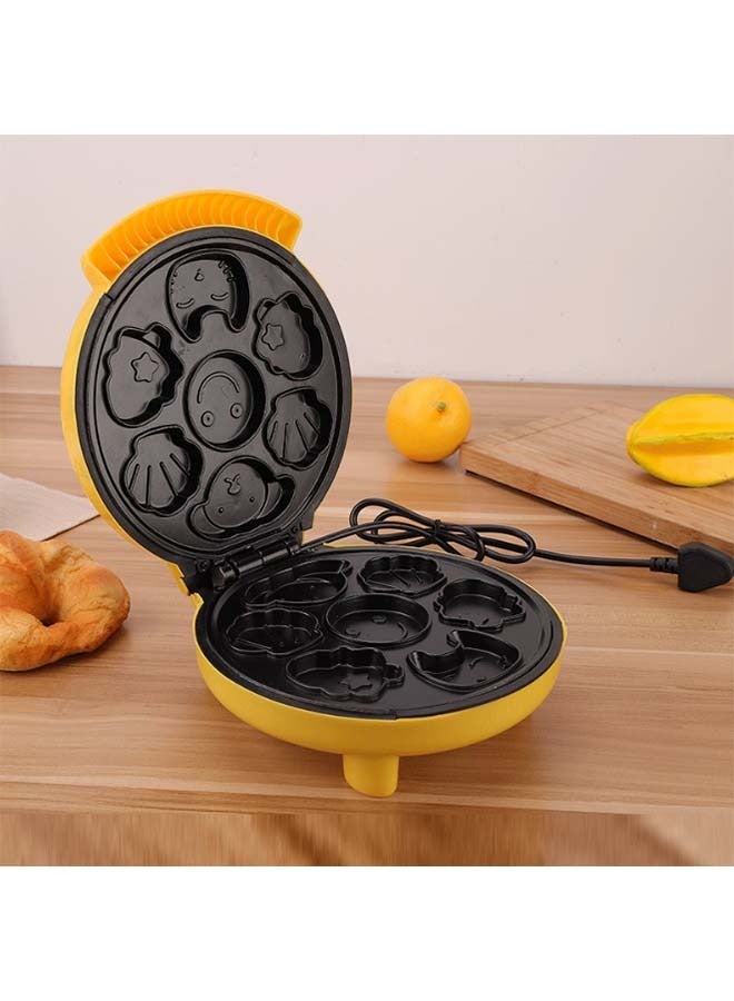 Mini Cake Maker 7 Pieces Home Master,Double-sided heating electric baking pan automatic household multi-function cartoon cake maker waffle maker