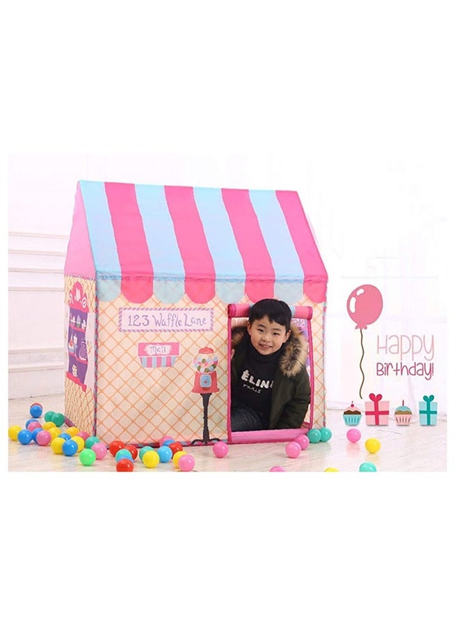 Dessert Princess House Play Tents Portable Foldable Indoor Outdoor Colorful Play House Game Tent Pink,110*100*70cm