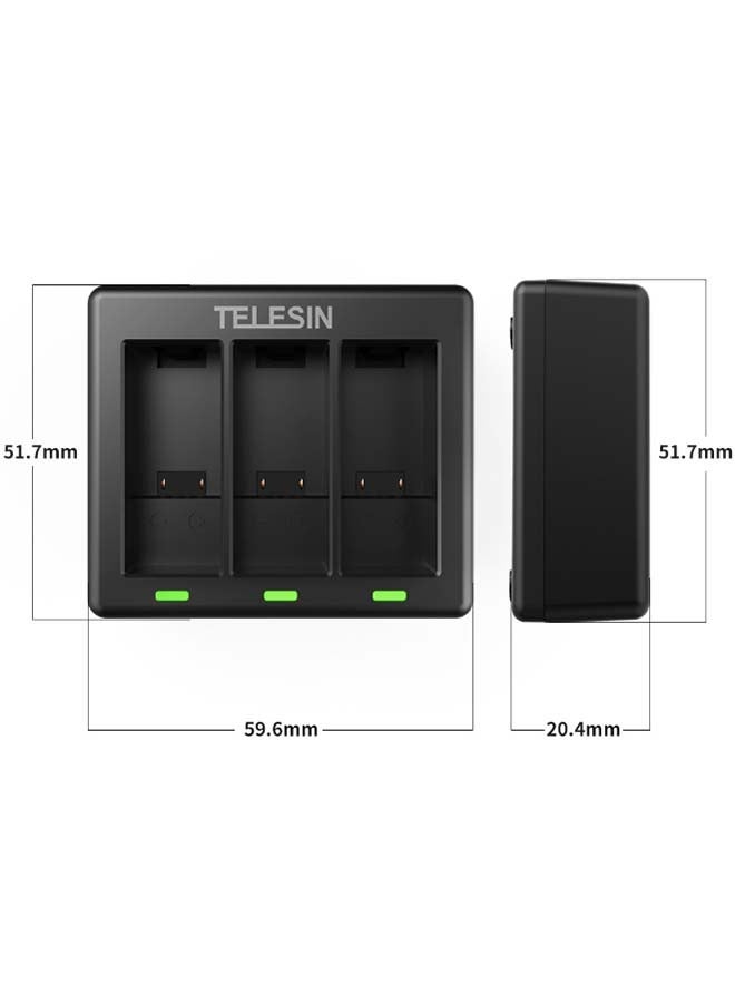 TELESIN adapts to gopro12 charger accessories and adapts to gopro11 three-charge battery charging box