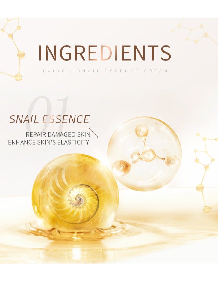 Snail Essence Face Cream, Fast Absorption Face Repairing Face Cream, Anti Aging And Collagen Moisturizer Face Lotion, Whitening And Brightening Face Cream For Face & Body Gel, (25g Snail Cream)