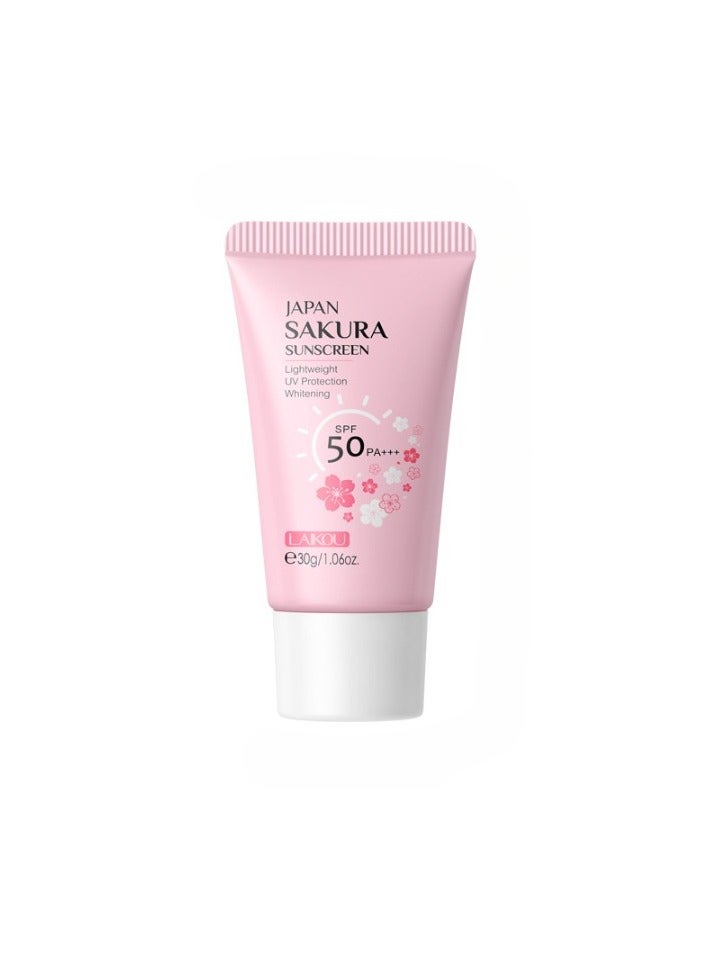 Hydrating Sunscreen, 30g Cherry Blossom Sunscreen Cream With Moisturizing And Uv Protection, Moisturizing Essence Sunblock Sunscreen Suitable For Home Or Travel Use