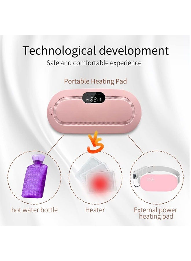 Portable Cordless Heating Pad for Menstrual Cramps Relief, Heating Pad for Stomach,,Back and Belly Heating Pad for Women