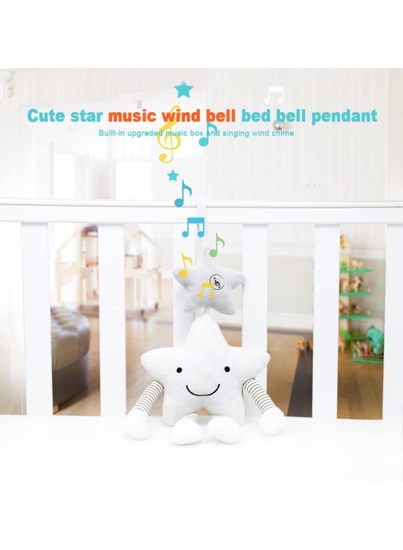 Star Soft Toy Star Music Wind Chime Crib Pendant (White)