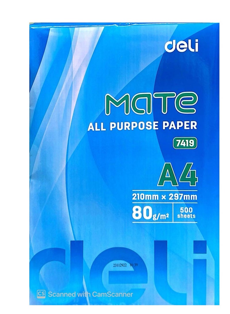 Deli Mate All Purpose Paper 80 GSM A4 Size 5 Reams Per Carton Box