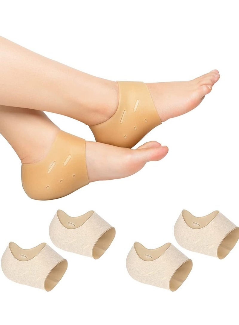 2 pairs of gel heel cup protectors for heel pain plantar fasciitis treatment for chapped