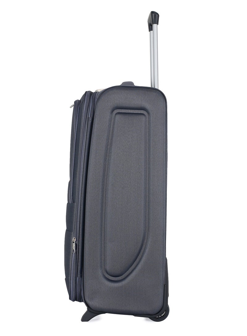 Set of 3 Light Weight Polyester Trolley Luggage 2 Wheels With Number Lock 20,24,28 Inches