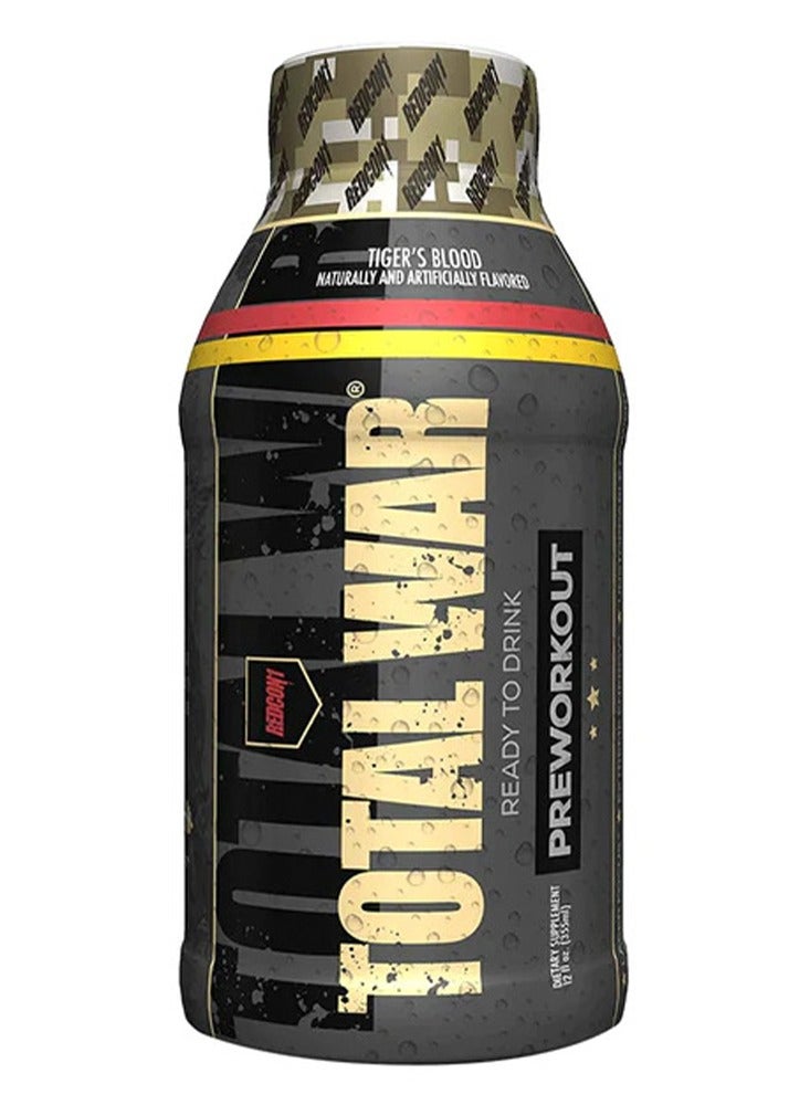 Total War Ready To Drink Pre Workout Tiger Blood 355ml