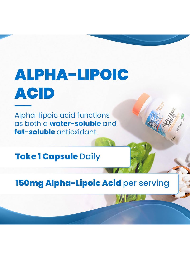 Glutenfree Alphalipoic Acid 150 Mg 120 Veggie Caps