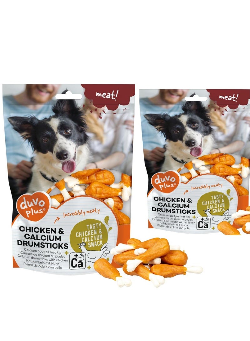 Chicken And Calcium Drumsticks Incredible meaty Treats For Dogs 2X180g