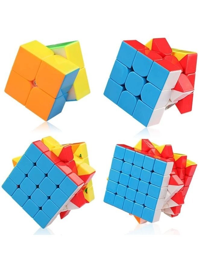 4 Pieces Rubik Cube Puzzle Toy Set For Children