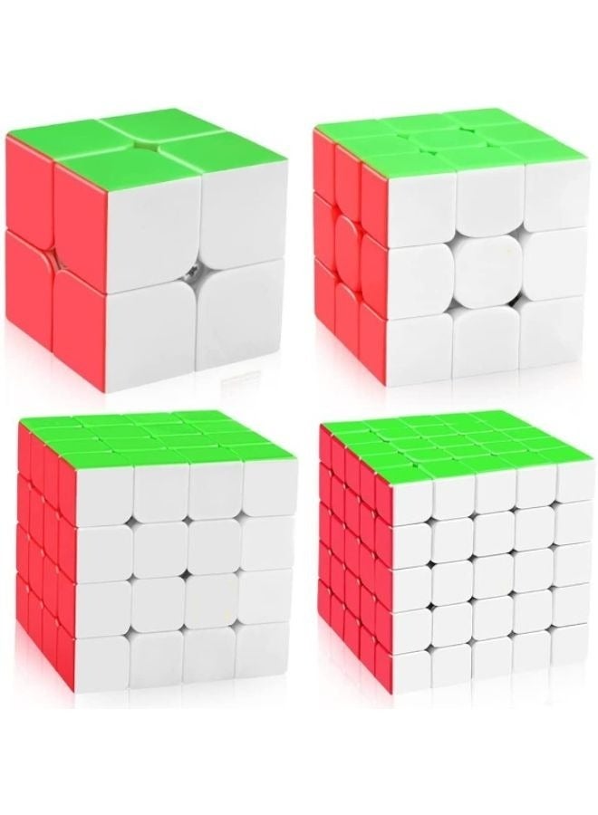 4 Pieces Rubik Cube Puzzle Toy Set For Children