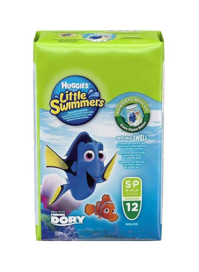 Little Swimmers Disposable Diaper, 7-12 Kg, 12 Counts With Sunscreen Lotion