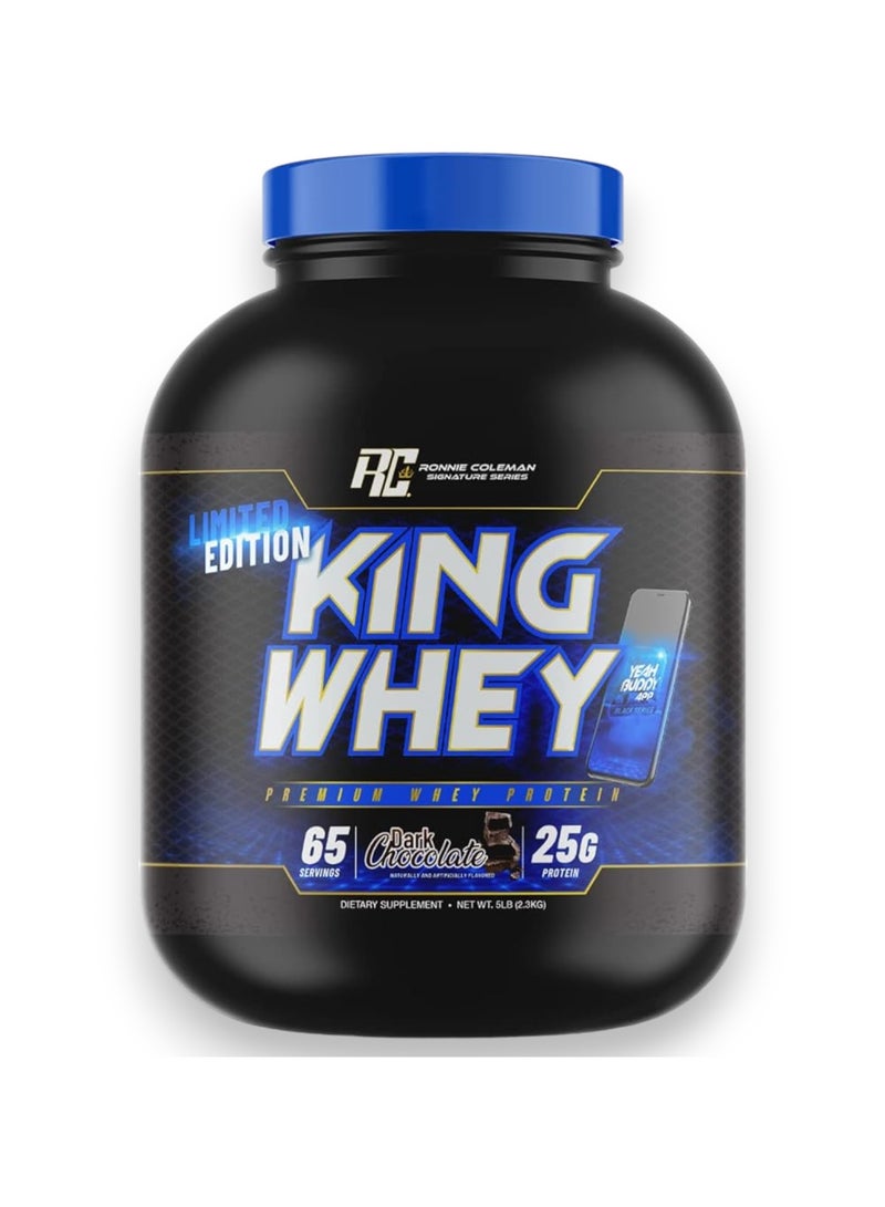 King Whey , Premium Whey Protein, Dark Chocolate, 5Lb