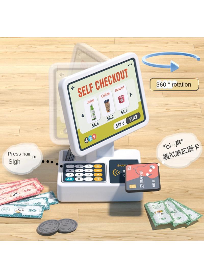 Children's Supermarket Vending Machine Simulated Coffee And Dessert Shopping Cash Register Pretend Play