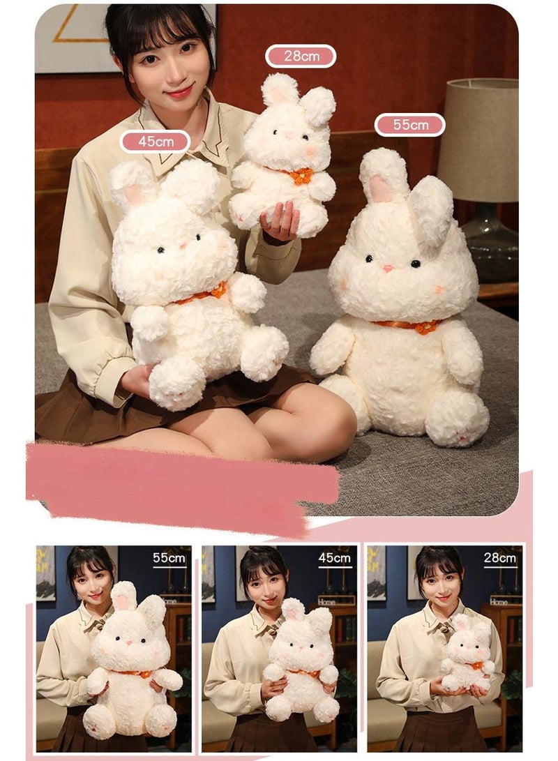 Rabbit Pillow Plush Flower Rabbit Doll Children's Soothing Doll 28cm