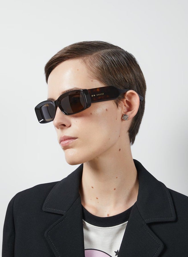 Gucci Rectangular Frame Sunglasses For Women GG1528S Style ‎778276 J0740 2323