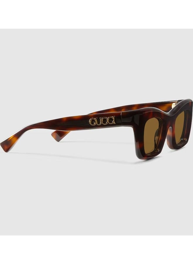 Gucci Rectangular Frame Sunglasses For Women GG1773S Style ‎791813 J0740 2382