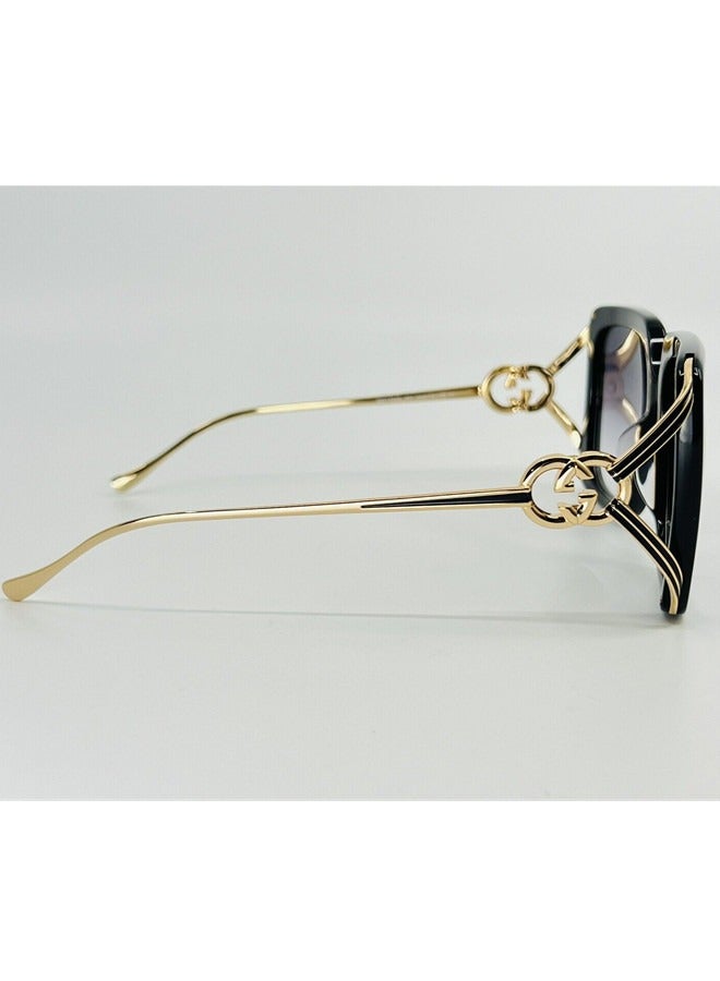 Gucci Rectangular Black Frame Sunglasses for Women GG1324S Style 733368 J1691 1012