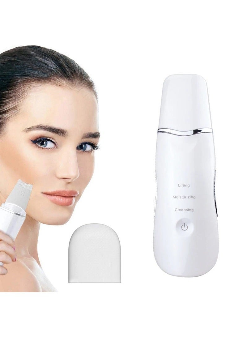 Ultrasonic Face Cleaner Skin Scrubber Care White