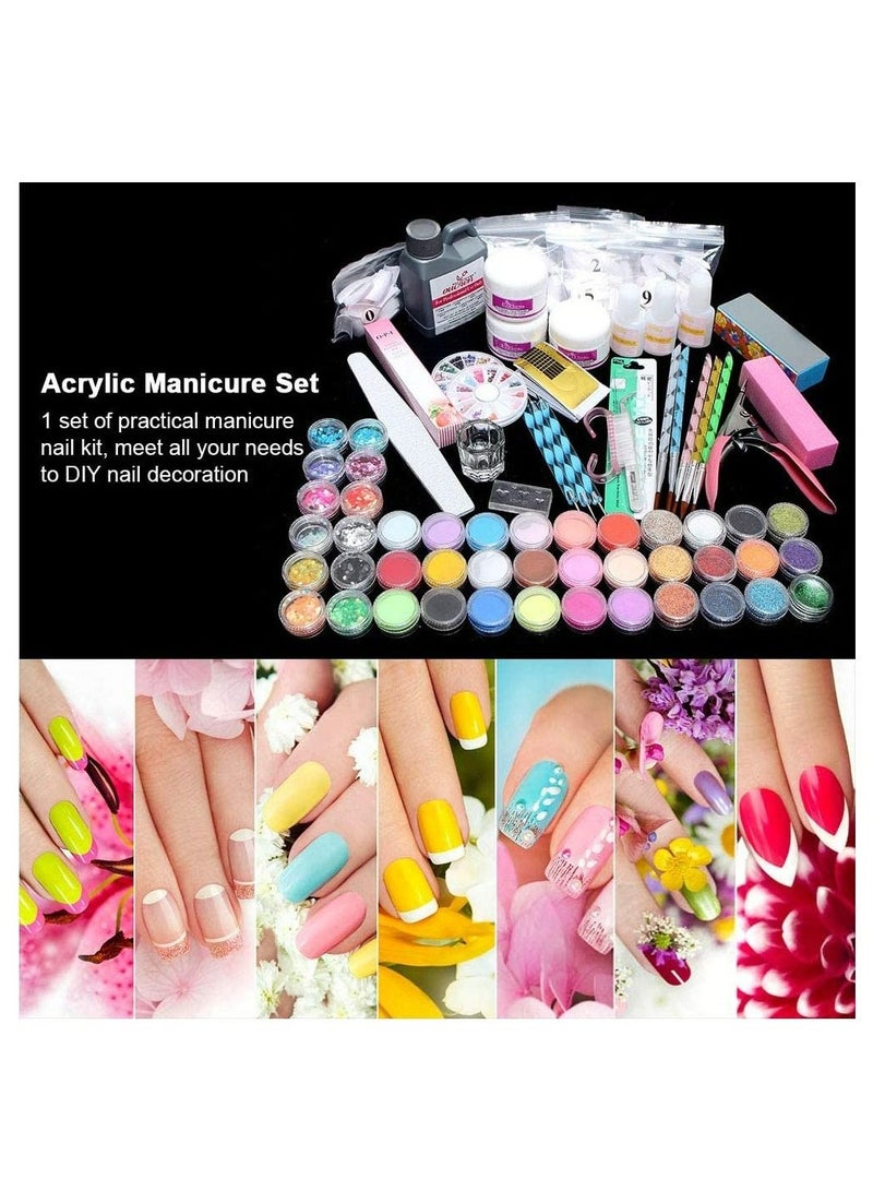 Acrylic Manicure Set,42 Color Crystal Powder
