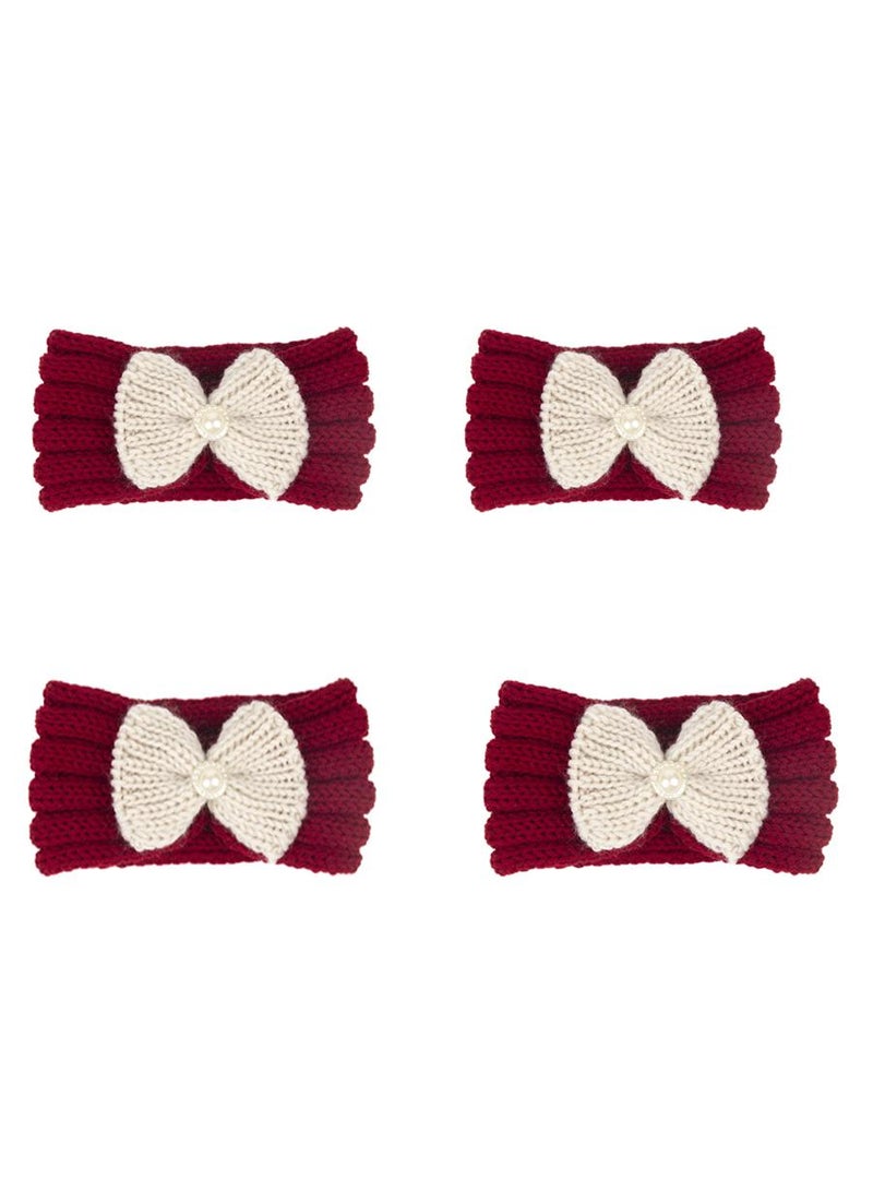 4 Piece Baby Knitted Protective Headscarf