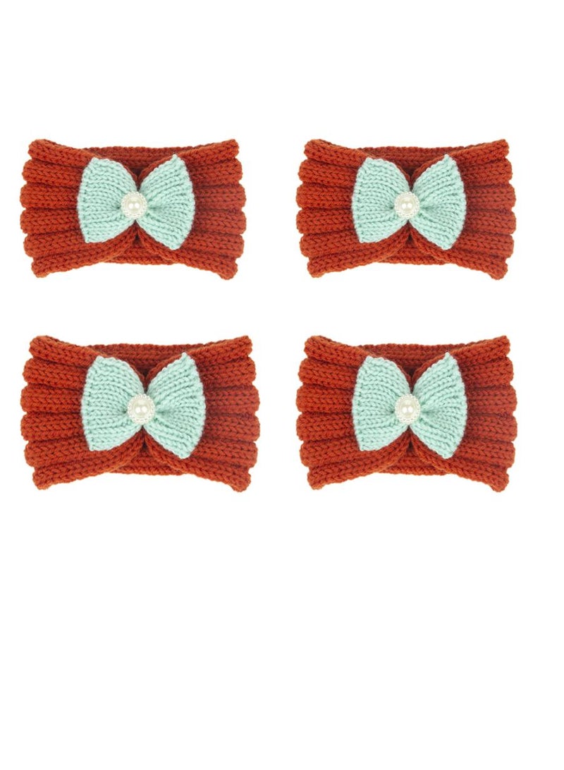 4 Piece Baby Knitted Protective Headscarf