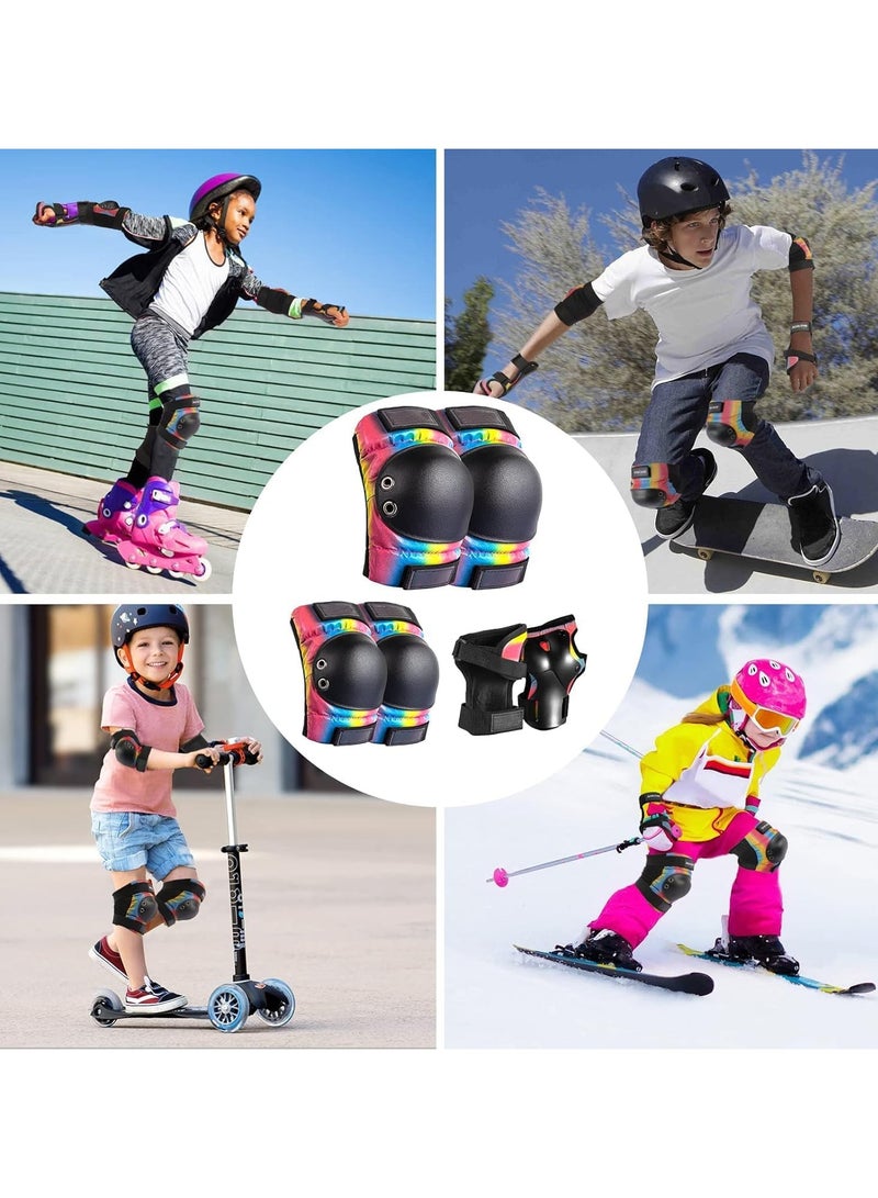 Knee Pad Elbow Pads Wrist Pads Set, Sports Protective Gear Set Teens Adult Knee Elbow Wrist Pads Protection Equipment for Bicycle Skateboard Balance Bike Skiing Extreme Sports Size: M
