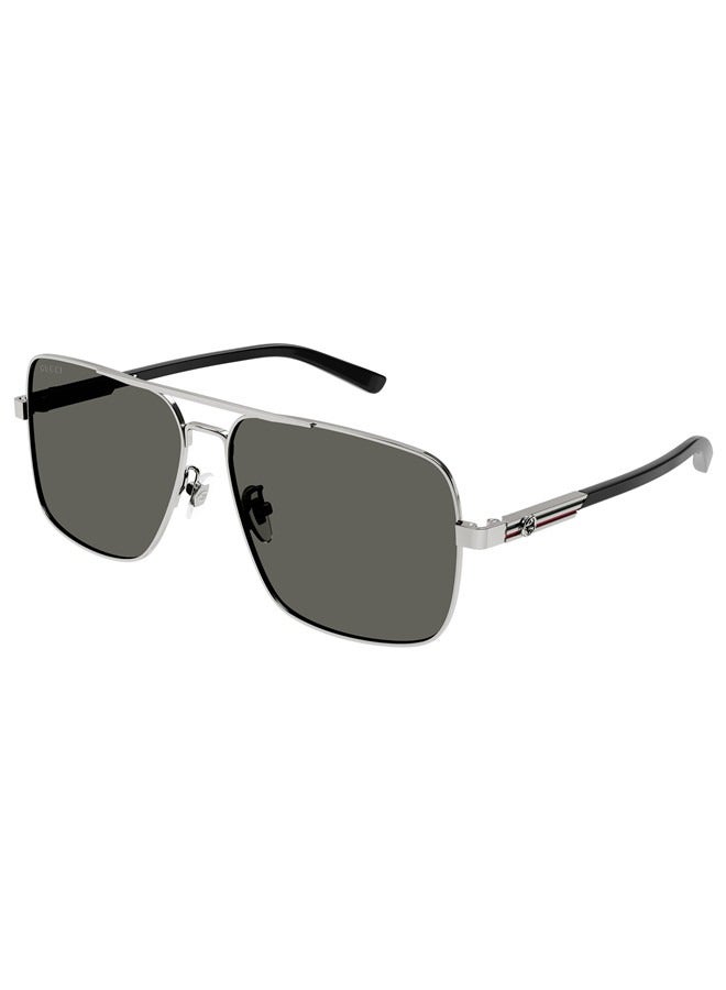 Gucci Navigator Light Ruthenium Metal Frame Sunglasses for Men GG1289S Style ‎733382 I3330 8112