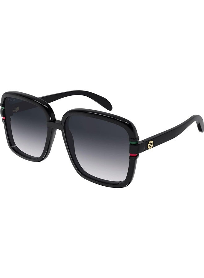 Gucci Square Shiny Black Frame Sunglasses for Men GG1066S