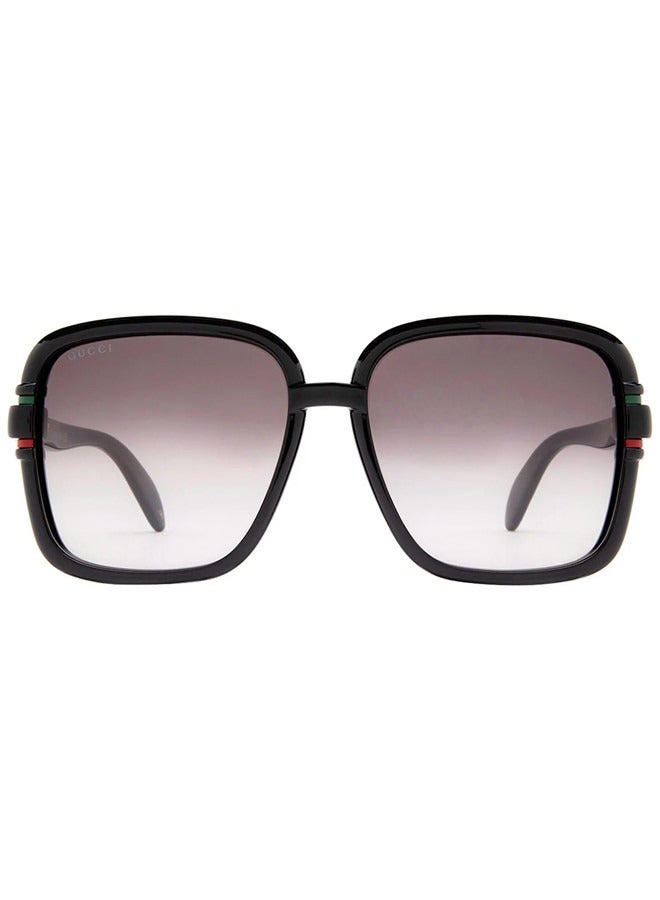 Gucci Square Shiny Black Frame Sunglasses for Men GG1066S
