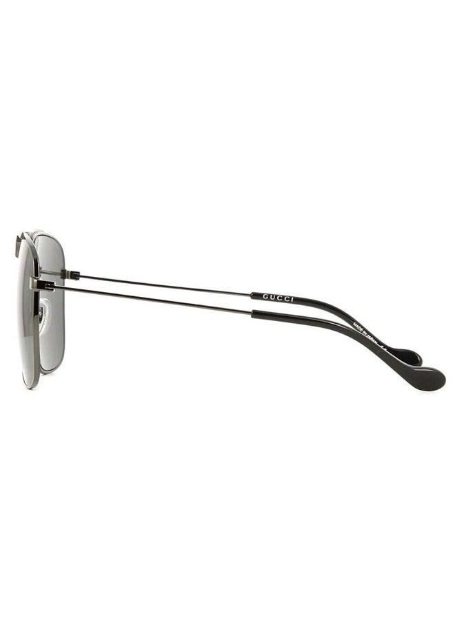 Gucci Aviator Ruthenium Metal Frame Sunglasses for Men GG0909S Style‎ 648640 I3330 8112