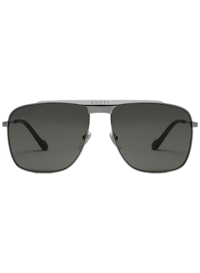 Gucci Aviator Ruthenium Metal Frame Sunglasses for Men GG0909S Style‎ 648640 I3330 8112