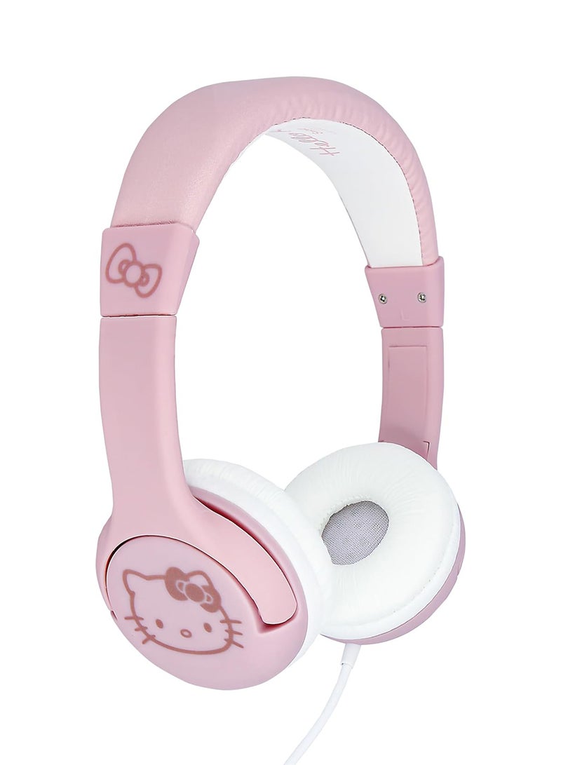 OTL Hello Kitty Children's Wired Headphones in Pink with Rose Gold