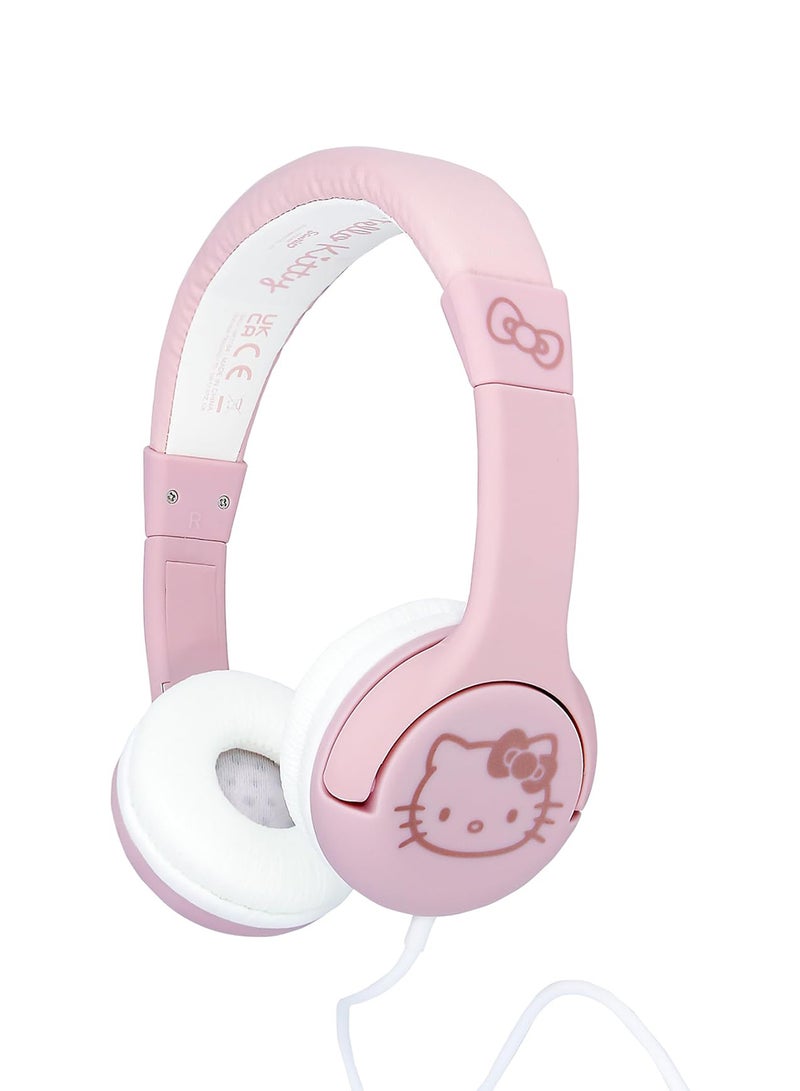 OTL Hello Kitty Children's Wired Headphones in Pink with Rose Gold