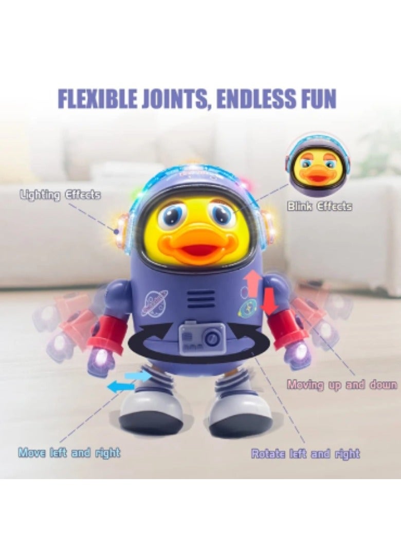 Baby Duck Musical Interactive Toy Electric Toy with Lights and Sounds Dancing Robot Space Elements for Baby Kids Gifts