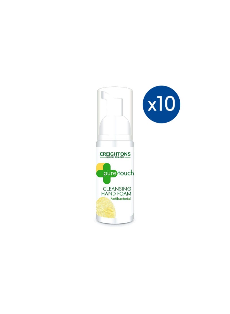 Pack of 10 Creightons Pure Touch Antibacterial Hand Foam 50ml