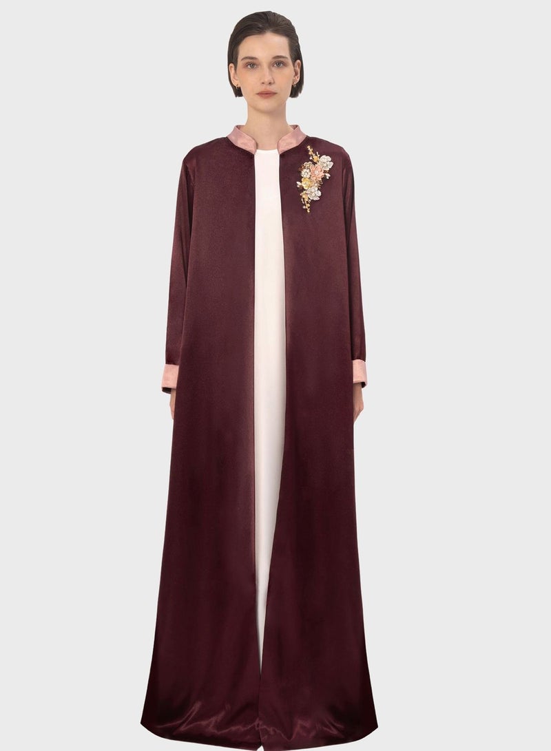 Embroidered Floral Abaya