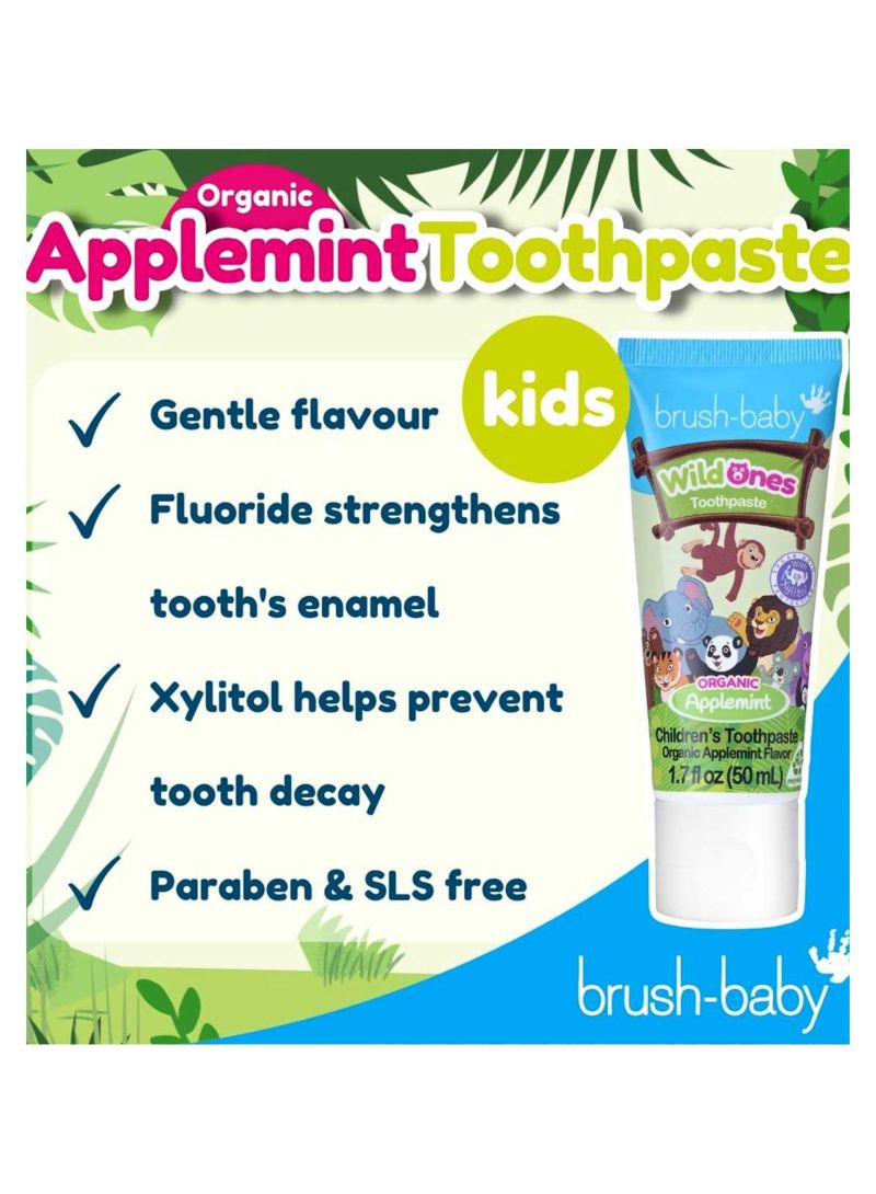 brush-baby WildOnes Hippo Rechargeable Toothbrush & WildOnes Applemint Toothpaste