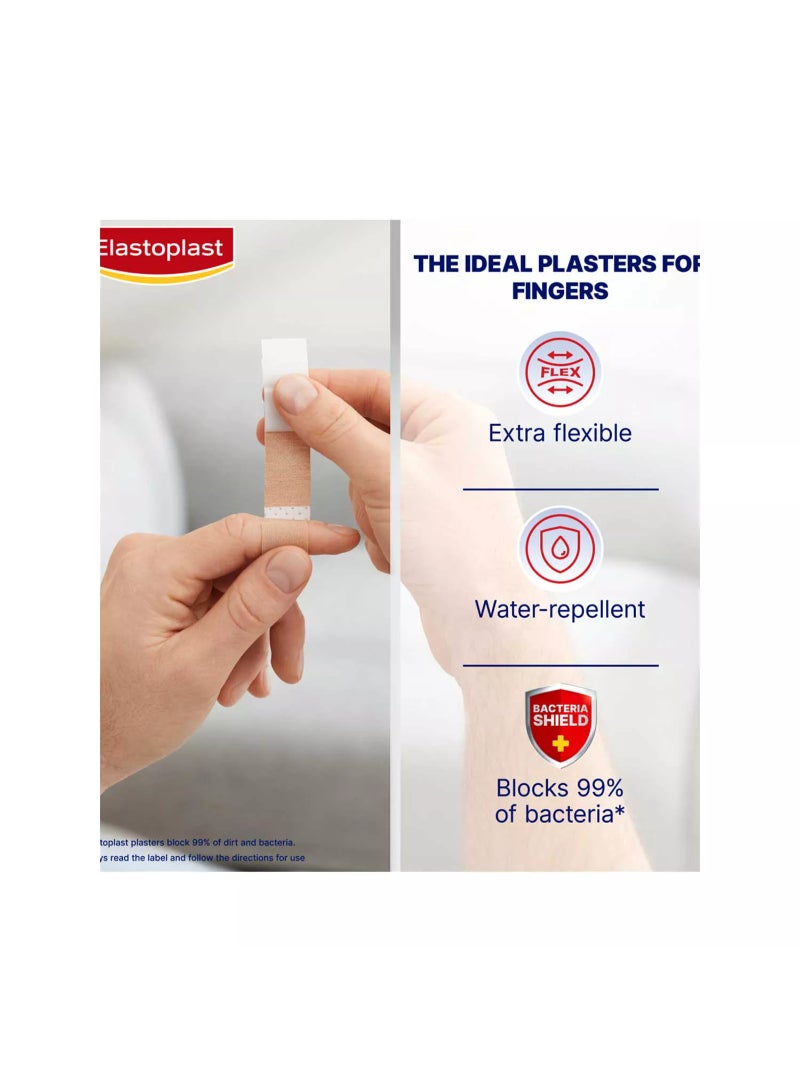 Elastoplast Fabric Finger Strip Flexible Plasters, 16 Pack